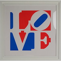 Vzadu přípis Robert Indiana