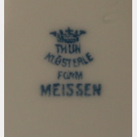 značeno Thun Klösterle form Meissen