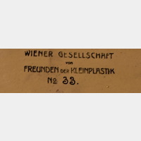  značeno Weiner Gesellschaft von Freunden der Kleinplastik NO. 33.