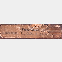 vzadu štítek Franz Millet