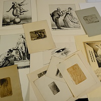 E. Delacroix, J. Whistler, J. Kunc, Gavarni, J. Malý, H. Daumier a další
