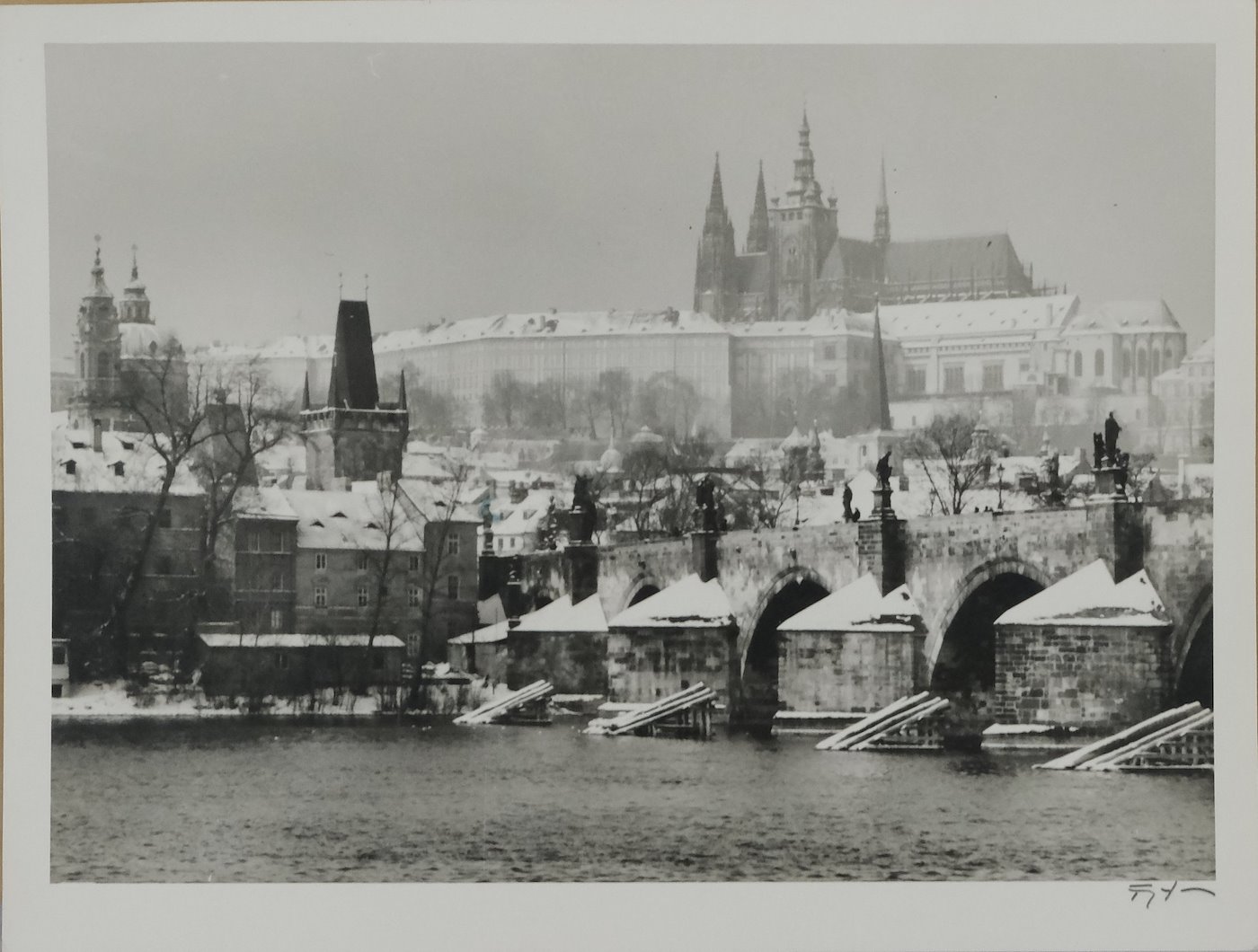 Zdenko Feyfar - Pražský hrad s Karlovým mostem