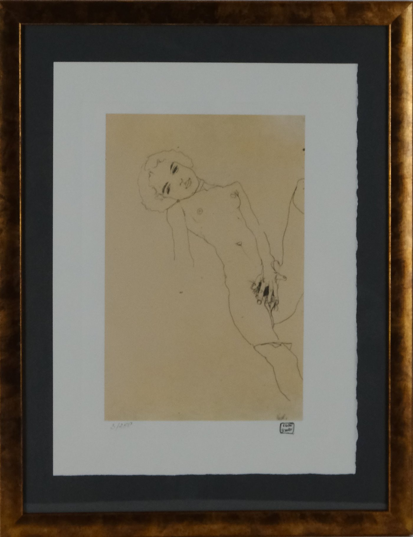 Egon Schiele - Masturbierendes Mädchen