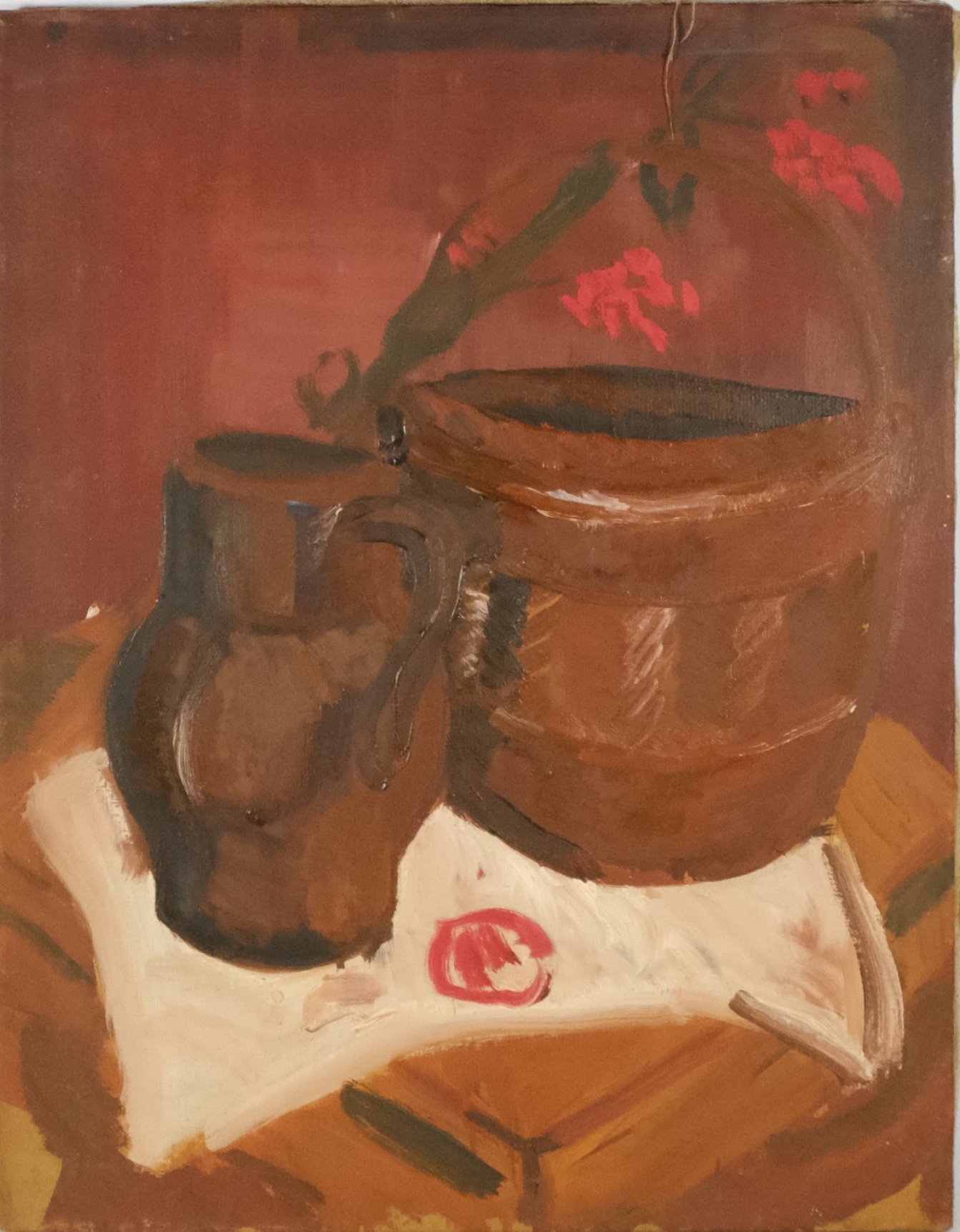 Kateřina Opltová - Zátiší s hnědou keramikou