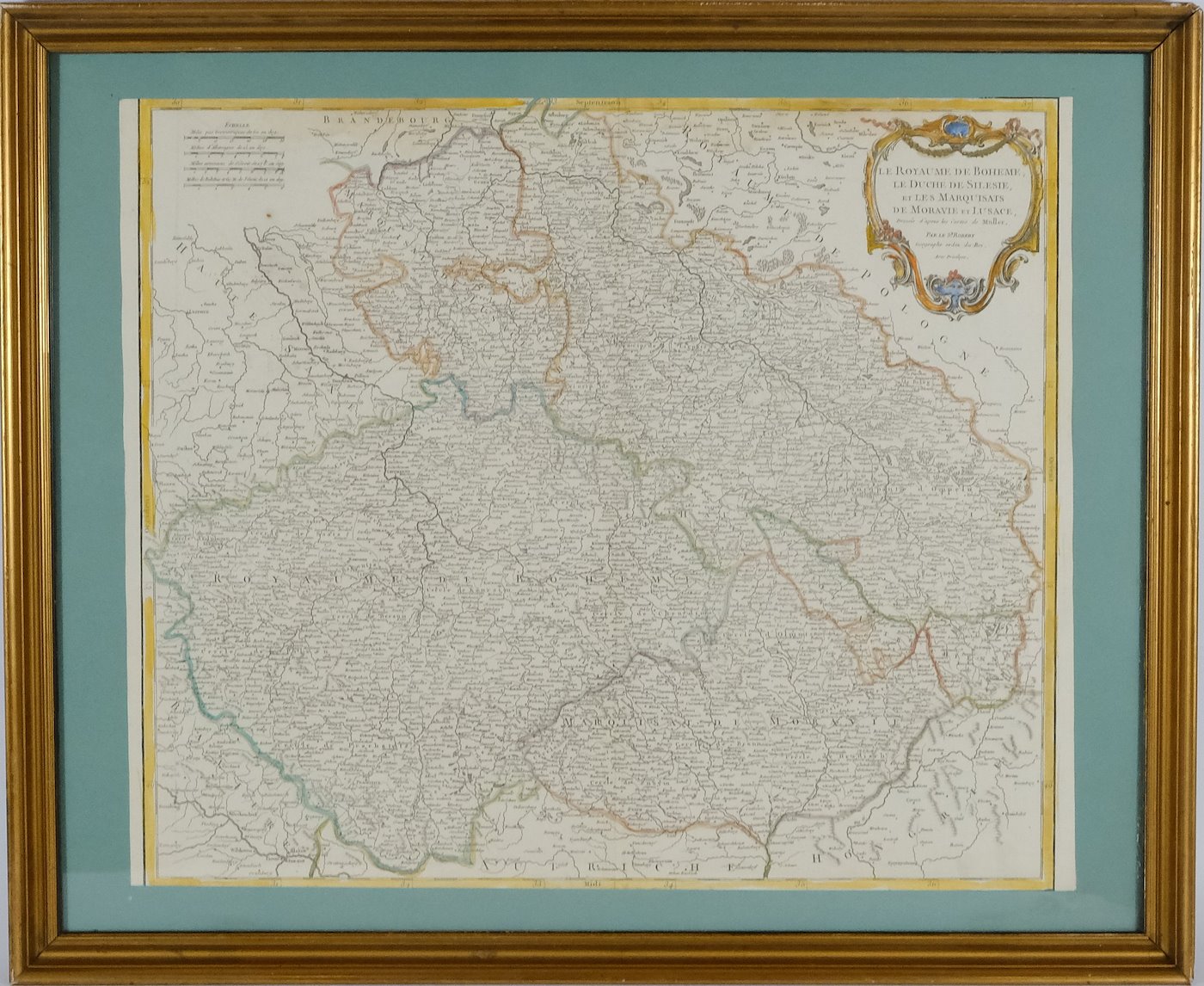 Robert de Vaugondy - Mapa - Země království českého