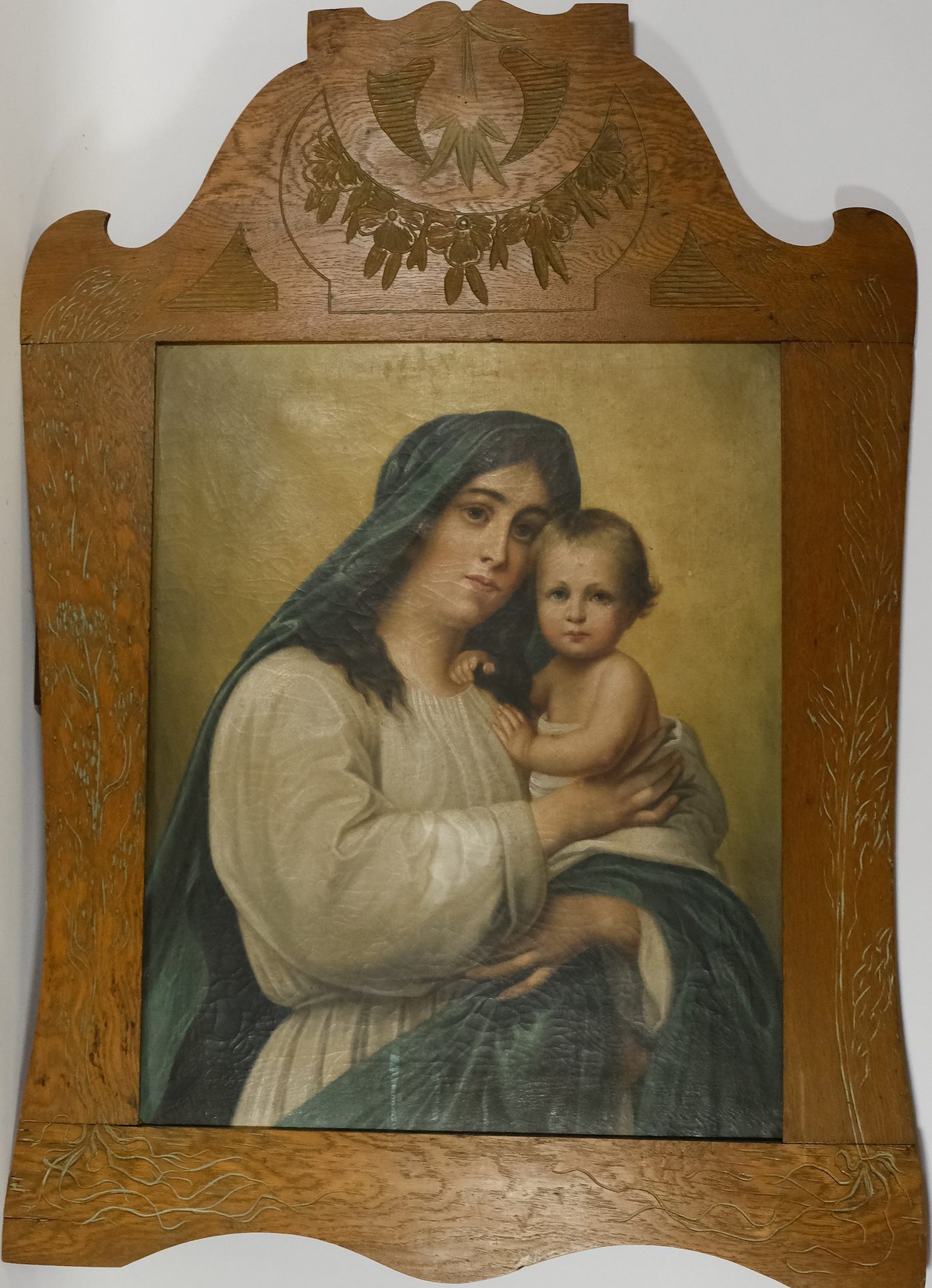 Střední Evropa počátek 20. století - Panna Marie s Ježíškem - polopostava