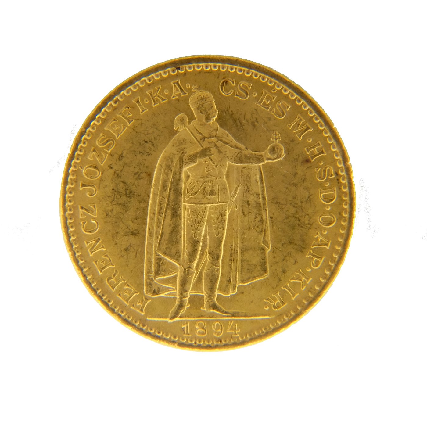 .. - Rakousko Uhersko zlatá 20 Koruna 1894 K.B. uherská, zlato 900/1000, hrubá hmotnost mince 6,78g.