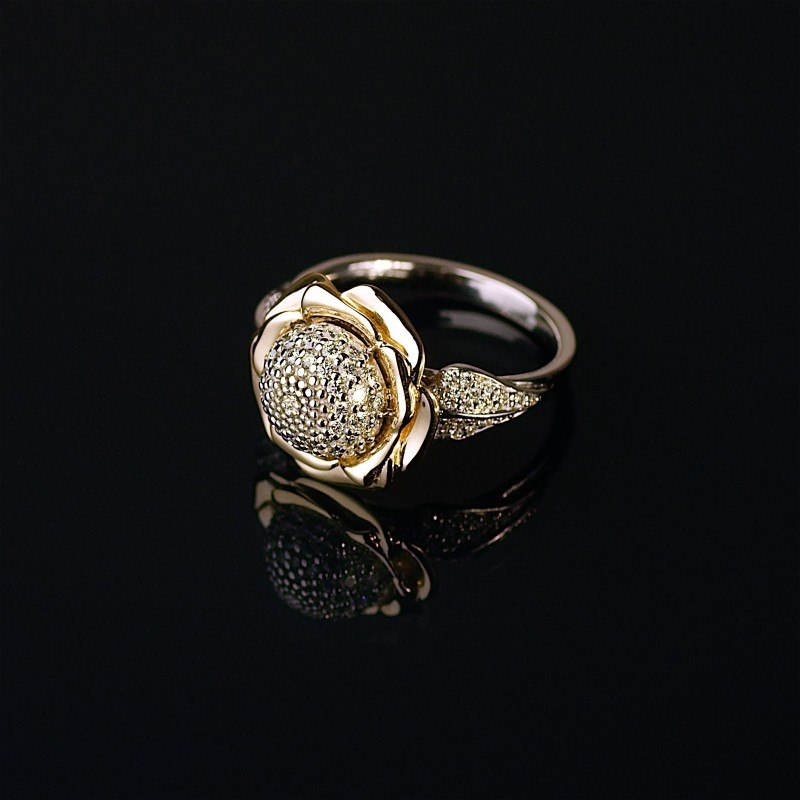 Anton Schwartz - Uniqve picse prsten CAMILLE osazený 93 ks diamanty a celkové váze 0,84 ct G/VS, zlato 585/1000 hrubá hmotnost 8,05 g
