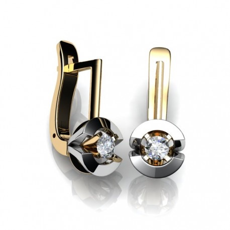 Anton Schwartz - Diamantové naušnice osazené diamanty 2x 0,30 ct I/VS1 certifikáty GIA 6265676917 a GIA 7266662313, zlato 585/1000, celková hrubá hmotnost 7,2 g