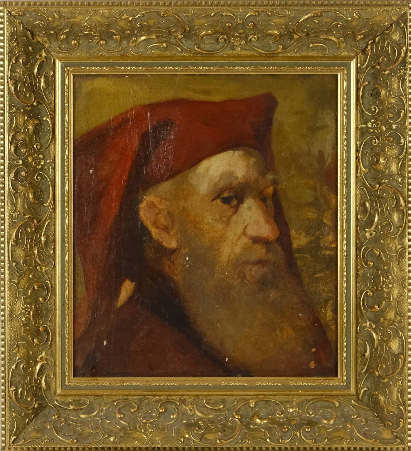 český malíř přelomu 19. a 20. století - Stařec v červeném