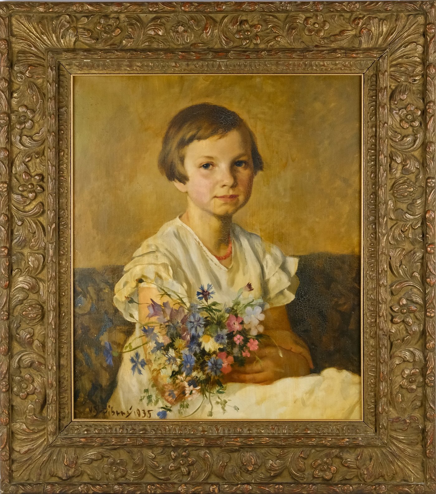 Vladimír Stříbrný - Dívka s květinami