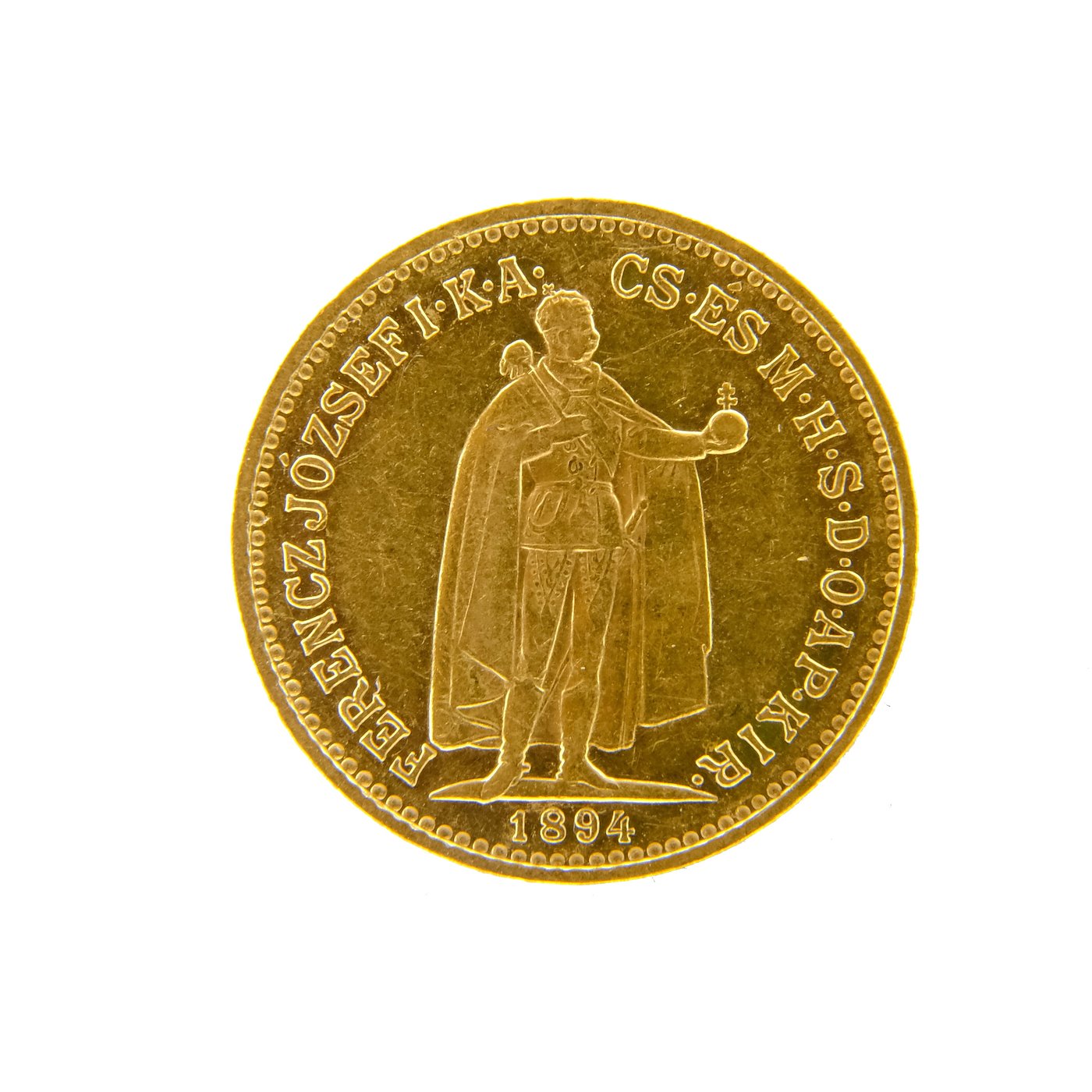 .. - Rakousko Uhersko zlatá 10 Koruna 1894 K.B. uherská, zlato 900/1000, hrubá hmotnost 3,387g