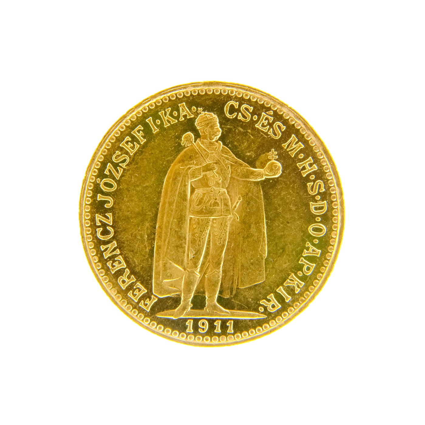 .. - Rakousko Uhersko zlatá 10 Koruna 1911 K.B. uherská,  zlato 900/1000, hrubá hmotnost 3,387g