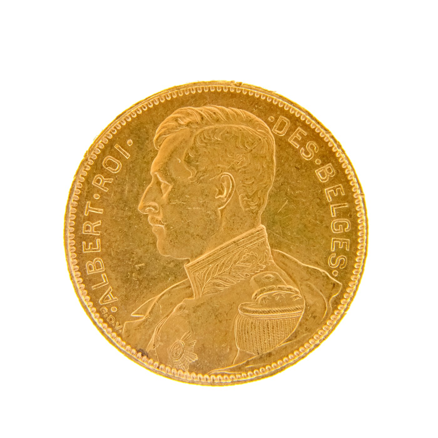 .. - Belgie zlatý 20 frank ALBERT I. 1914, zlato 900/1000, hrubá hmotnost 6,45