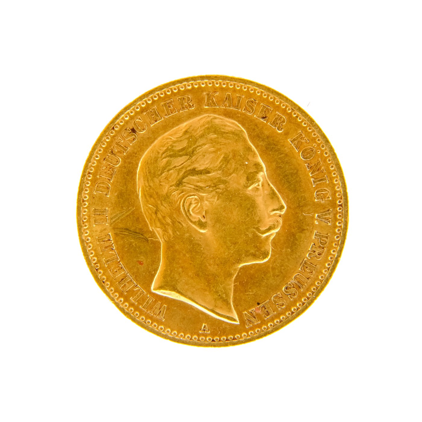 .. - Zlatá 10 Marka 1903 A císař Vilém II. Prusko, zlato 900/1000, hmotnost hrubá 3,982g
