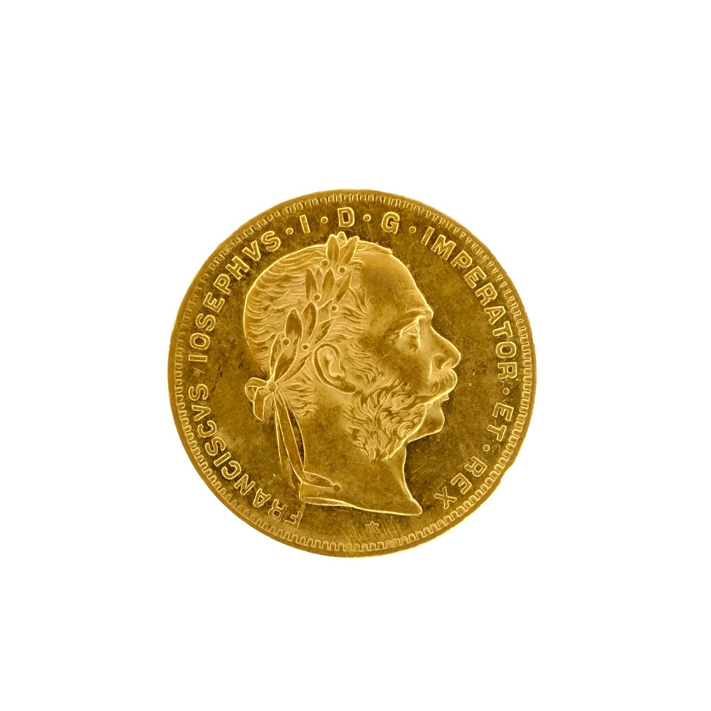 .. - Rakousko Uhersko zlatý 8 zlatník originální ražba 1877 rakouský, zlato 900/1000, hrubá hmotnost mince 6,42 g