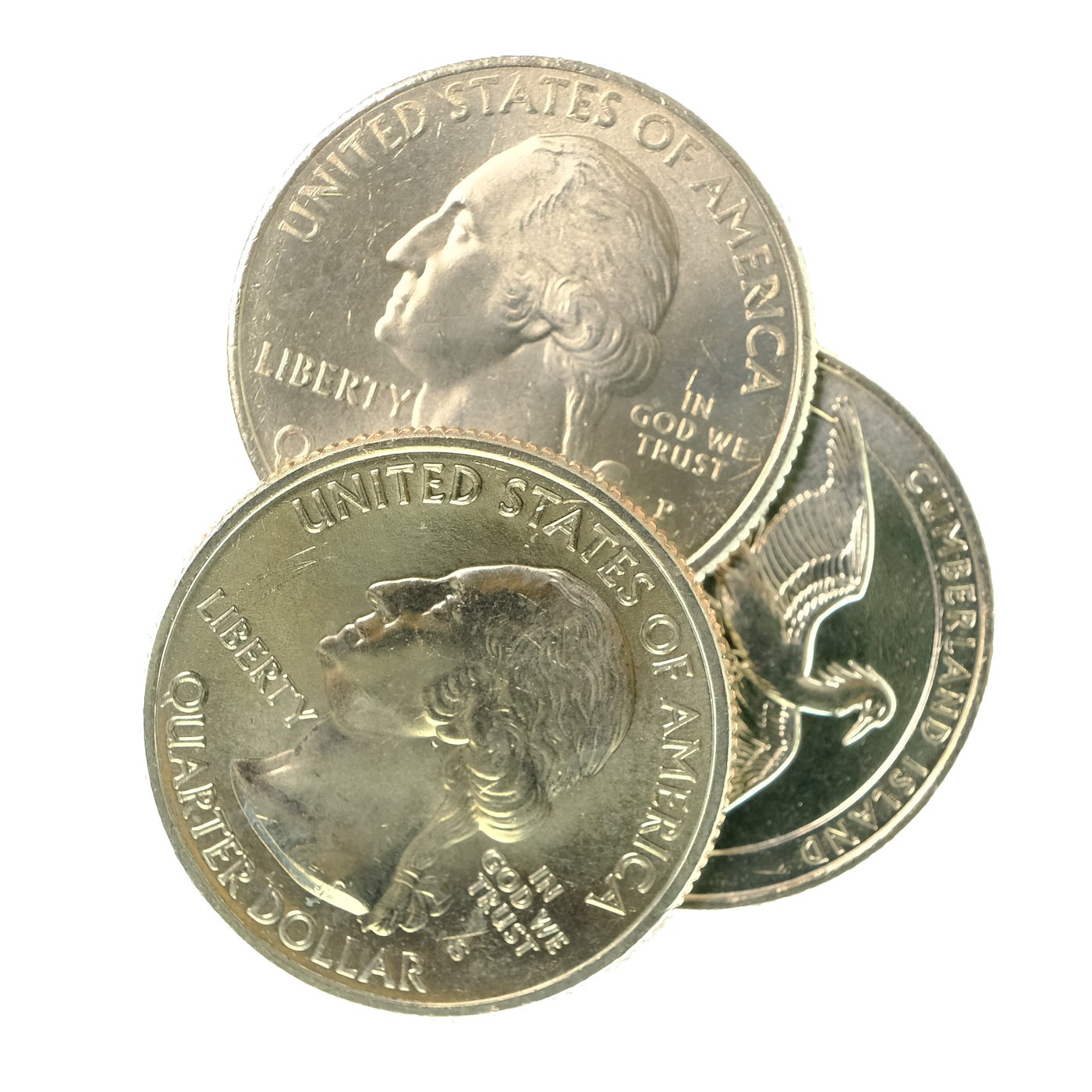 .. - USA 1/4 dolar 2018 3 kusy Cumberland Island Georgia 3 mincovny P,D,S, hrubá hmotnost 16,99 g 
