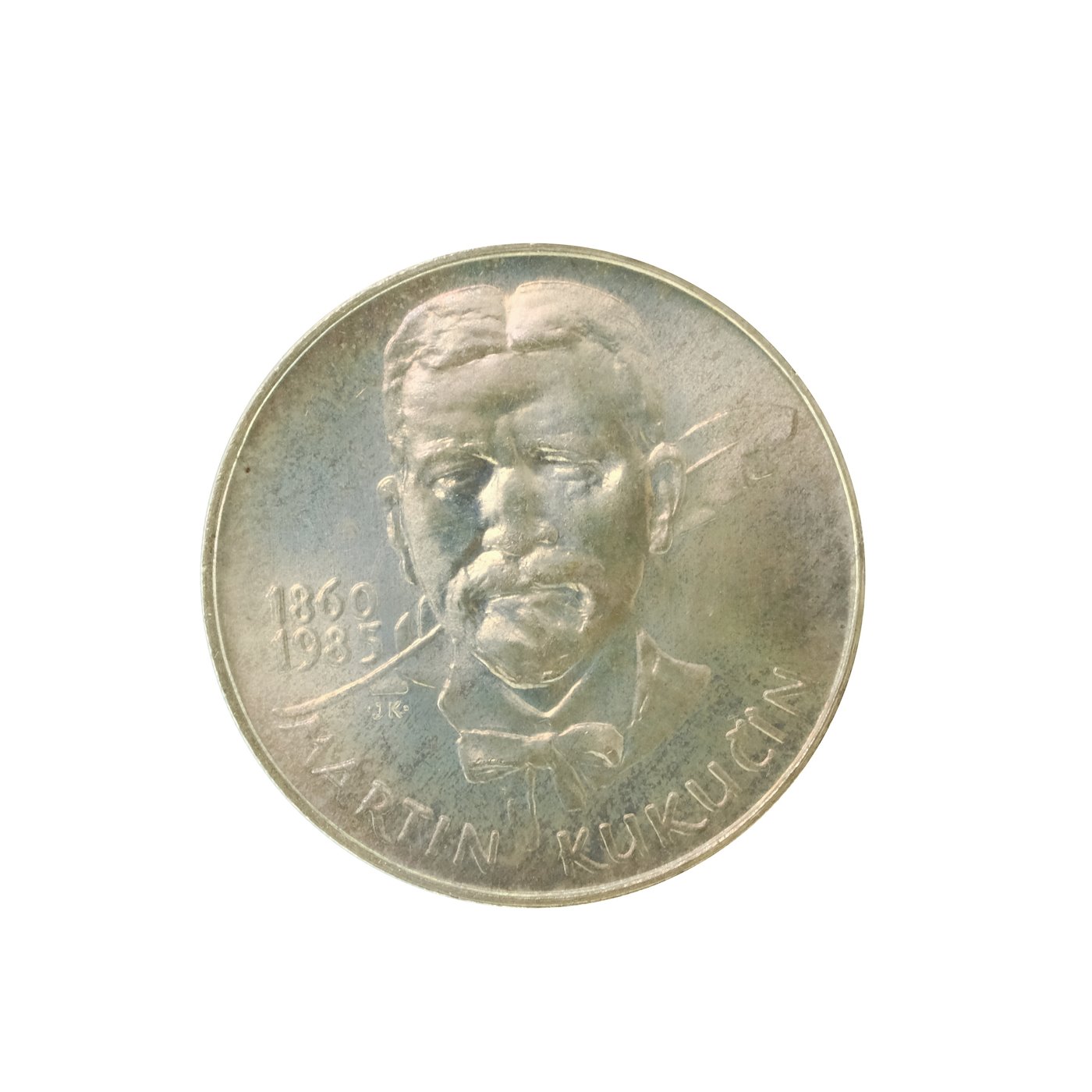 .. - Pamětní stříbrná mince vydaná ke 125 výročí narození Martina Kukučína 1985 100 Kčs, stříbro 500/1000, hrubá hmotnost 9 g