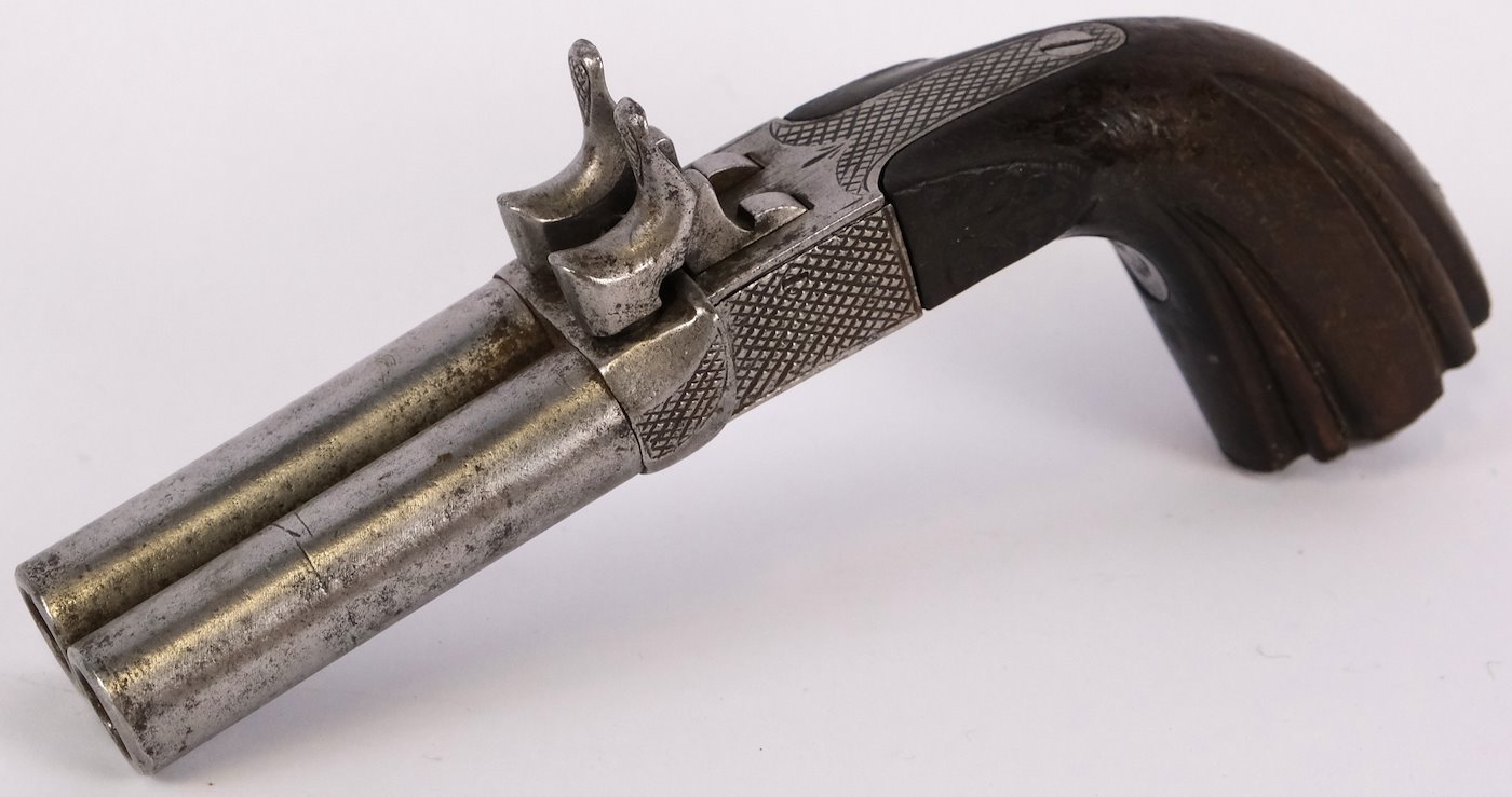 Francie po roce 1830. - Perkusní pistole dvouhlavňová 