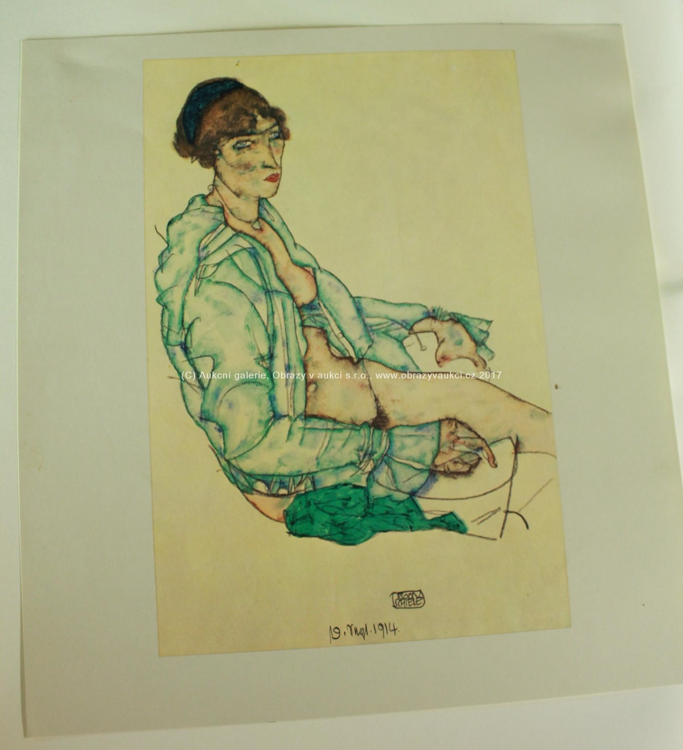 Egon Schiele - Egon Schiele - Akvarely a rytiny