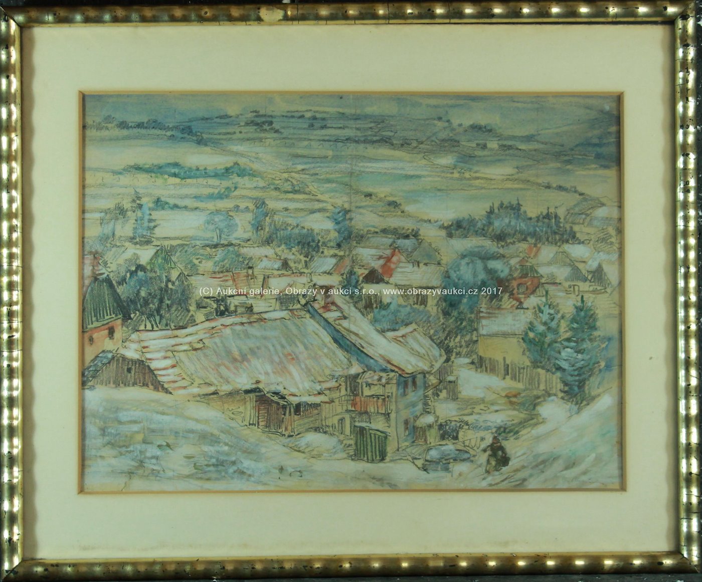 Oldřich Blažíček - Vesnice v zimě