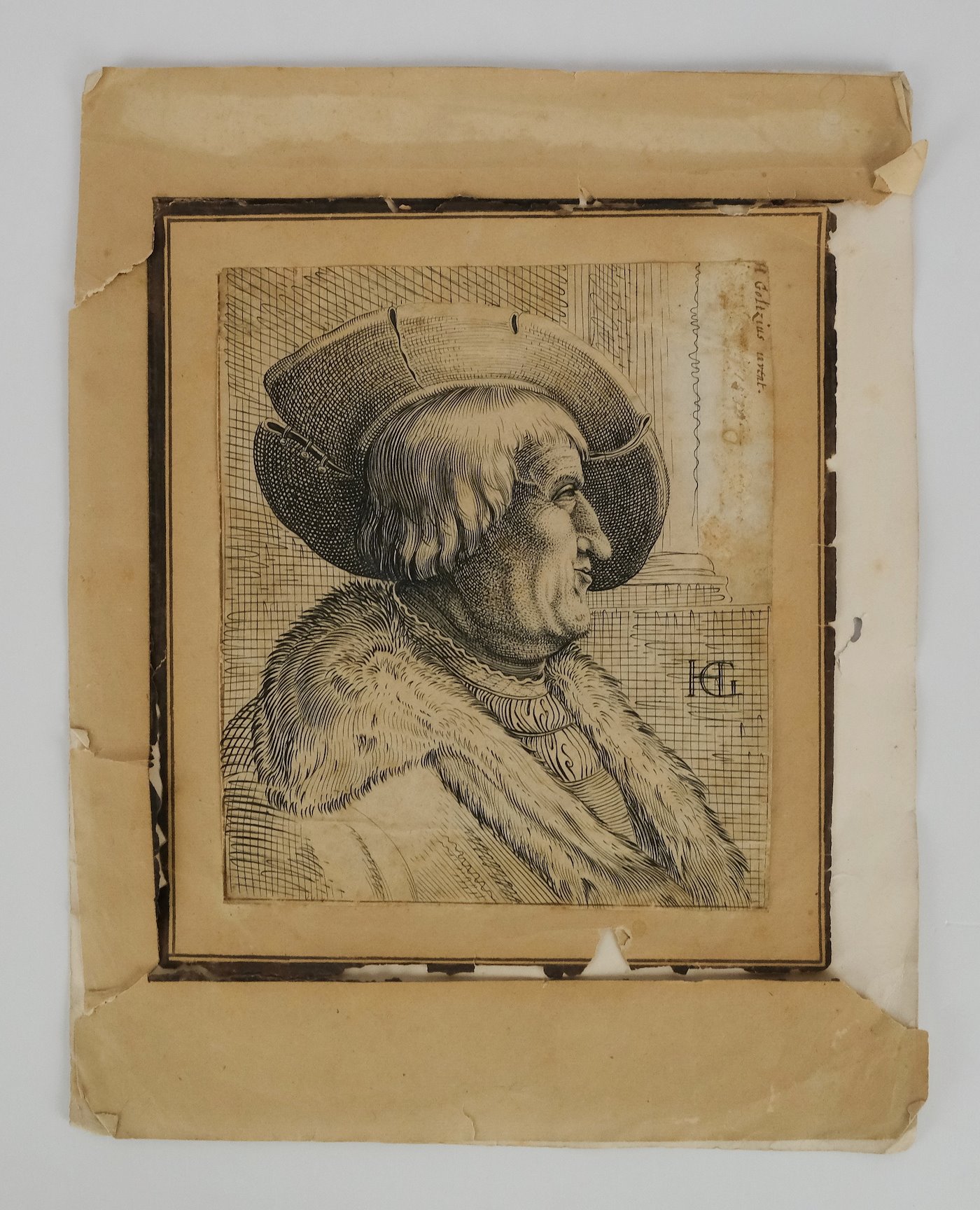 Hubert Goltzius - Portrét muže v baretu