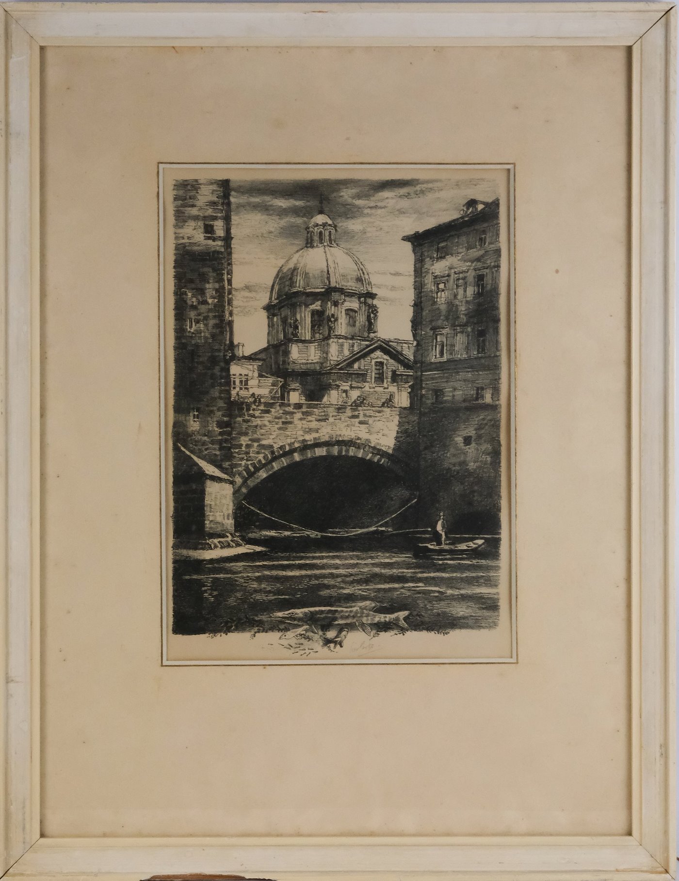 Josef Liesler - Konvolut 2 litografií - Karlův most a Sv. Mikuláš
