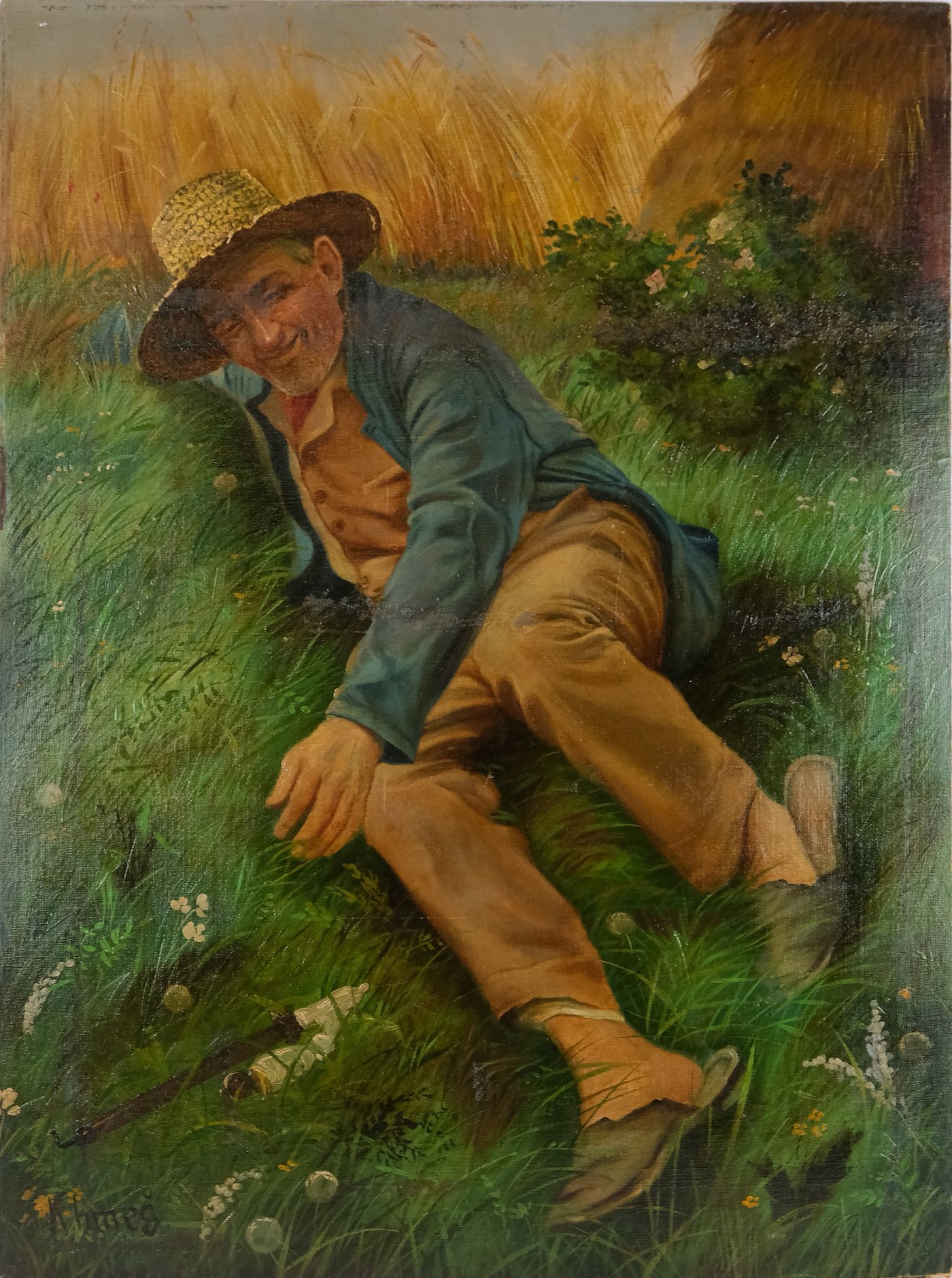 František Klimeš - Stařeček v trávě