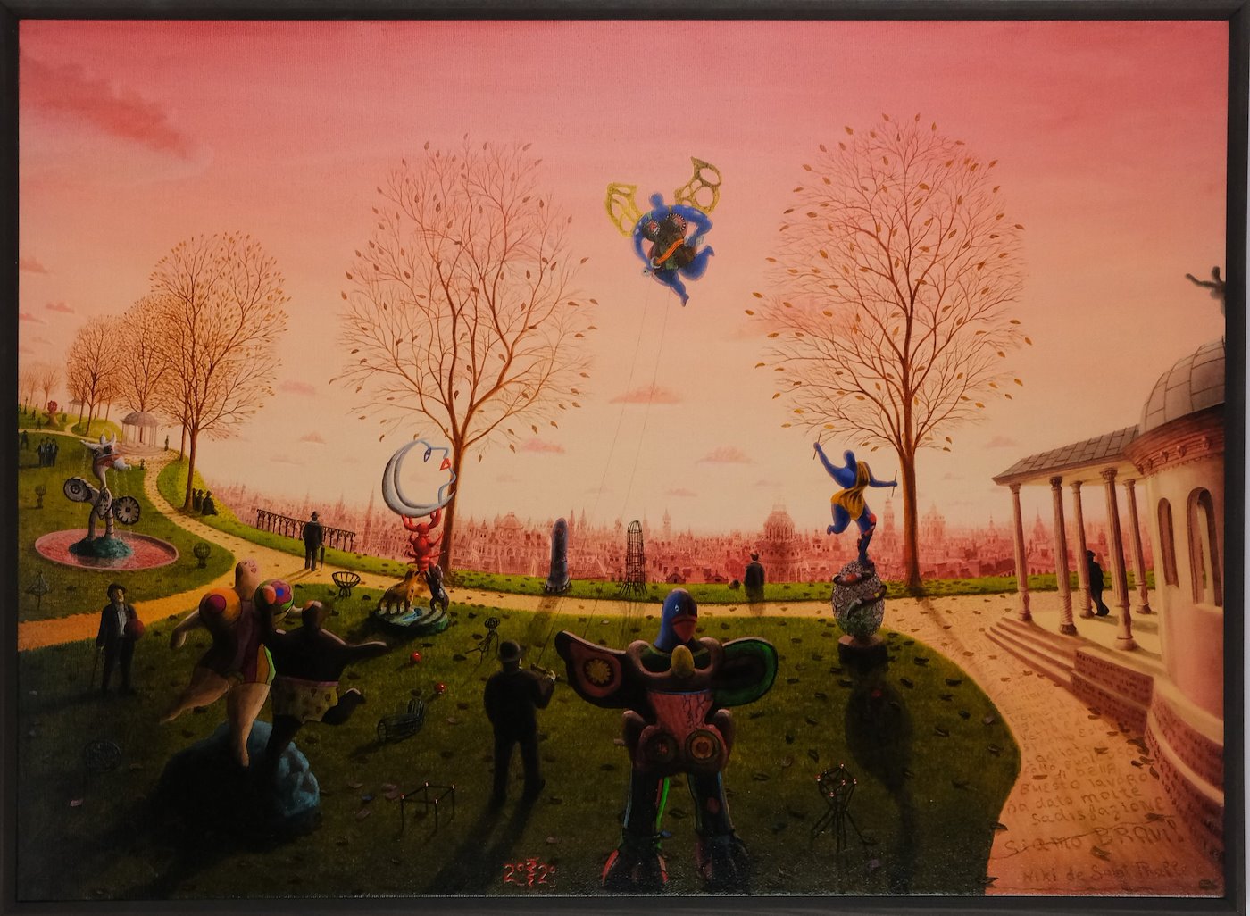 J.S. - Landscape with Men and Statues by Niki de Saint Phalle