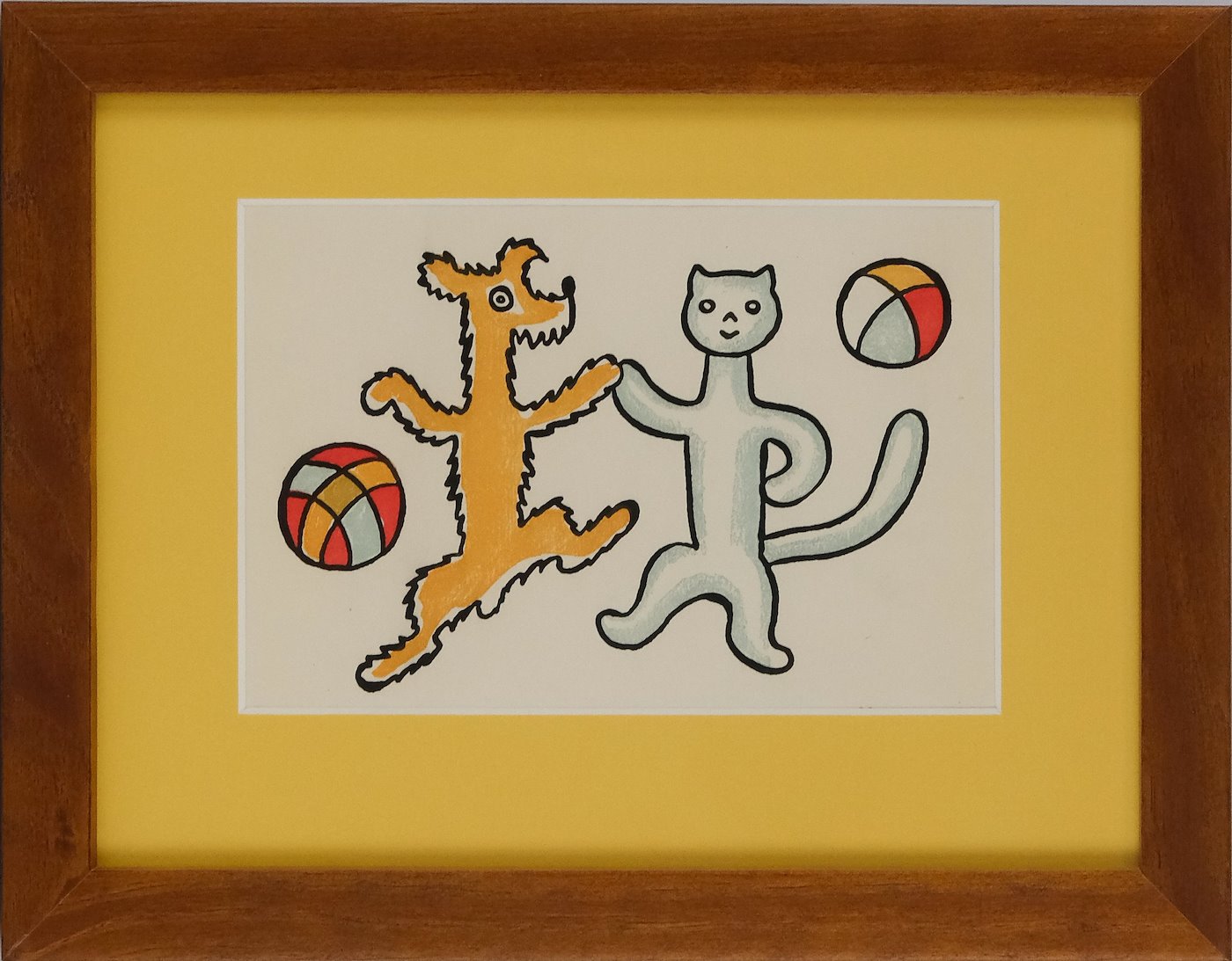 Josef Čapek - Pejsek a kočička si hrají s míči
