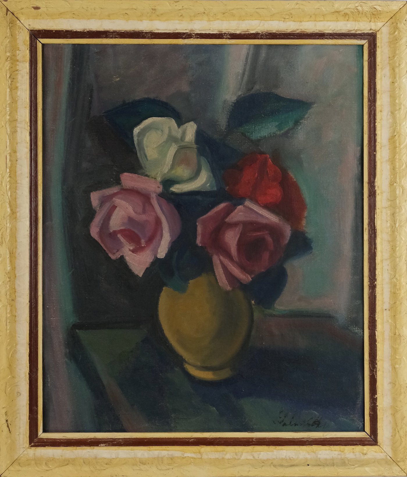 Marie Galimberti - Provázková - Růže ve žluté váze