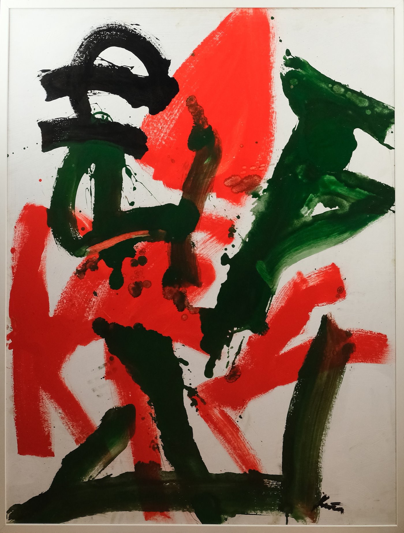 Antonín Kroča - Abstrakce zelenočervené
