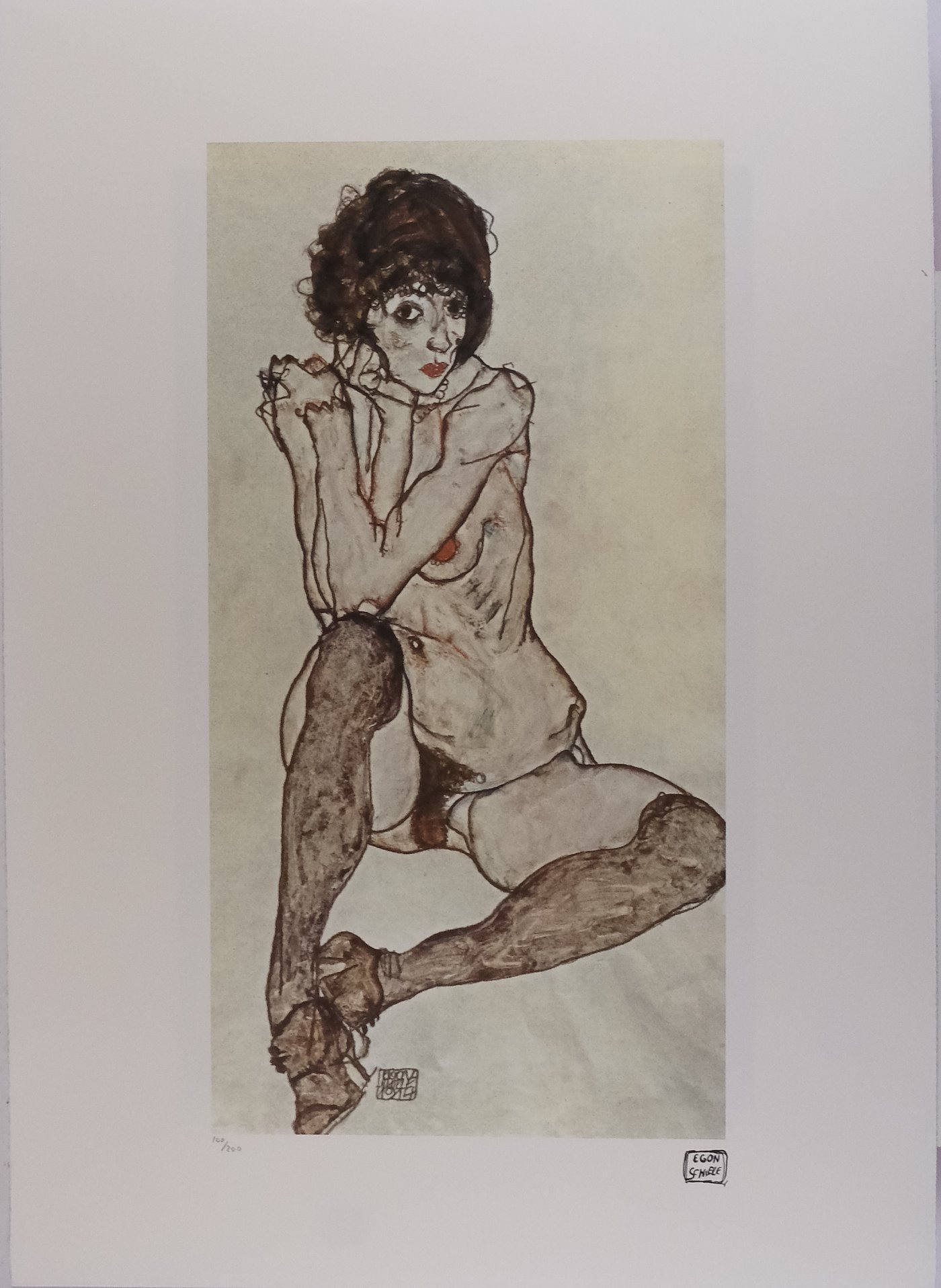 Egon Schiele - Lying nude