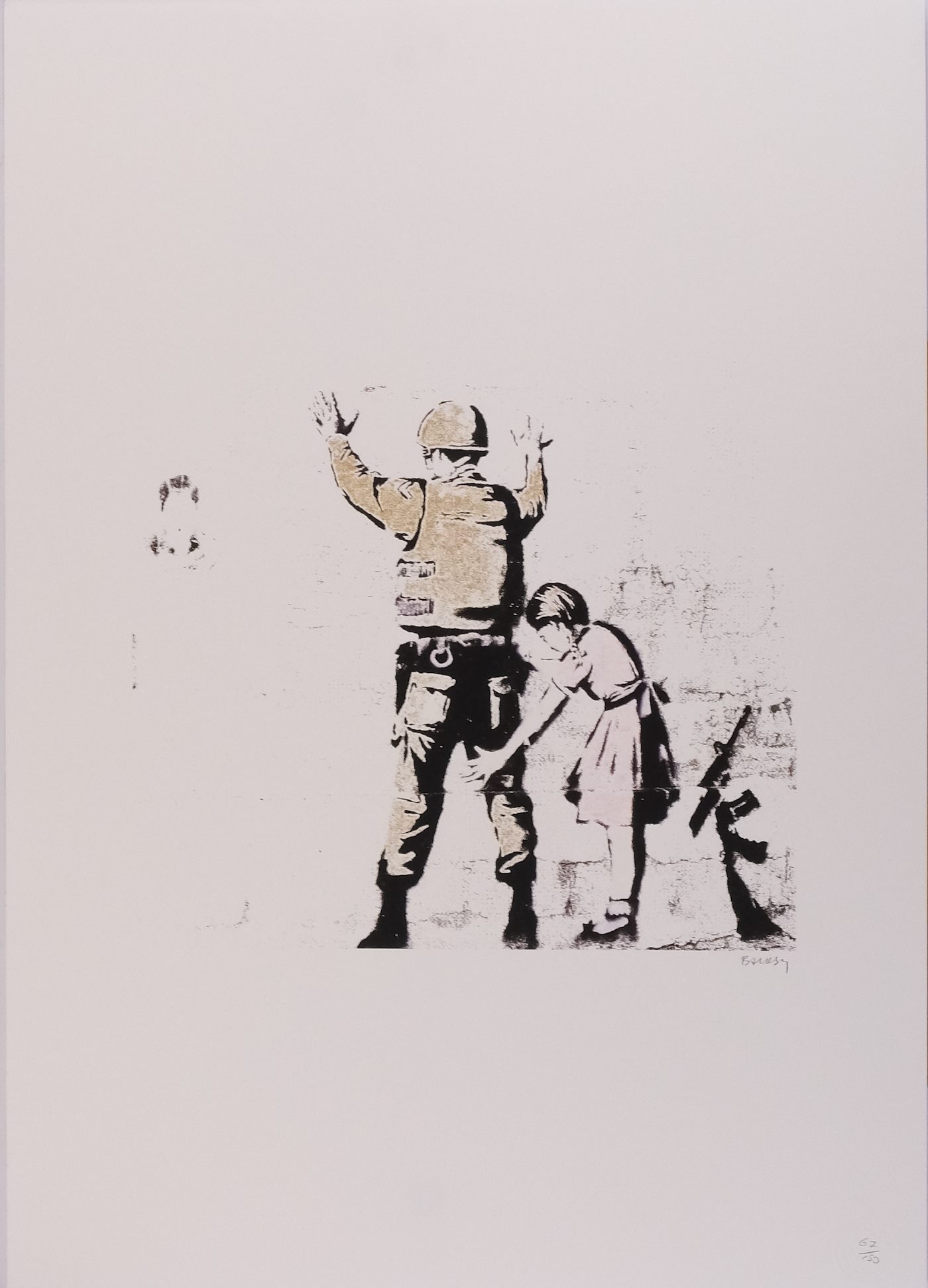 Banksy - Holčička šacující policistu