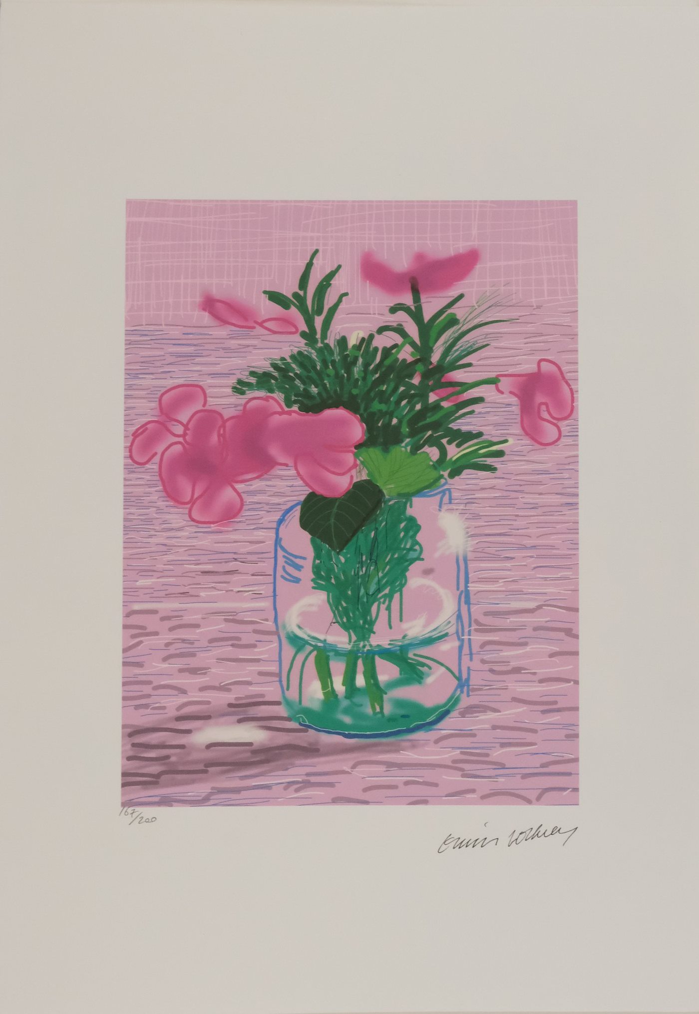 David Hockney - Pink Flowers