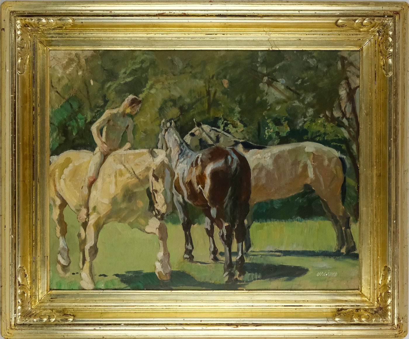 Ludvík Vacátko - S koňmi na pastvě