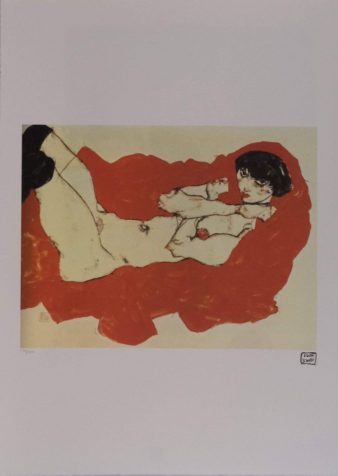 Egon Schiele - Sitting Nude