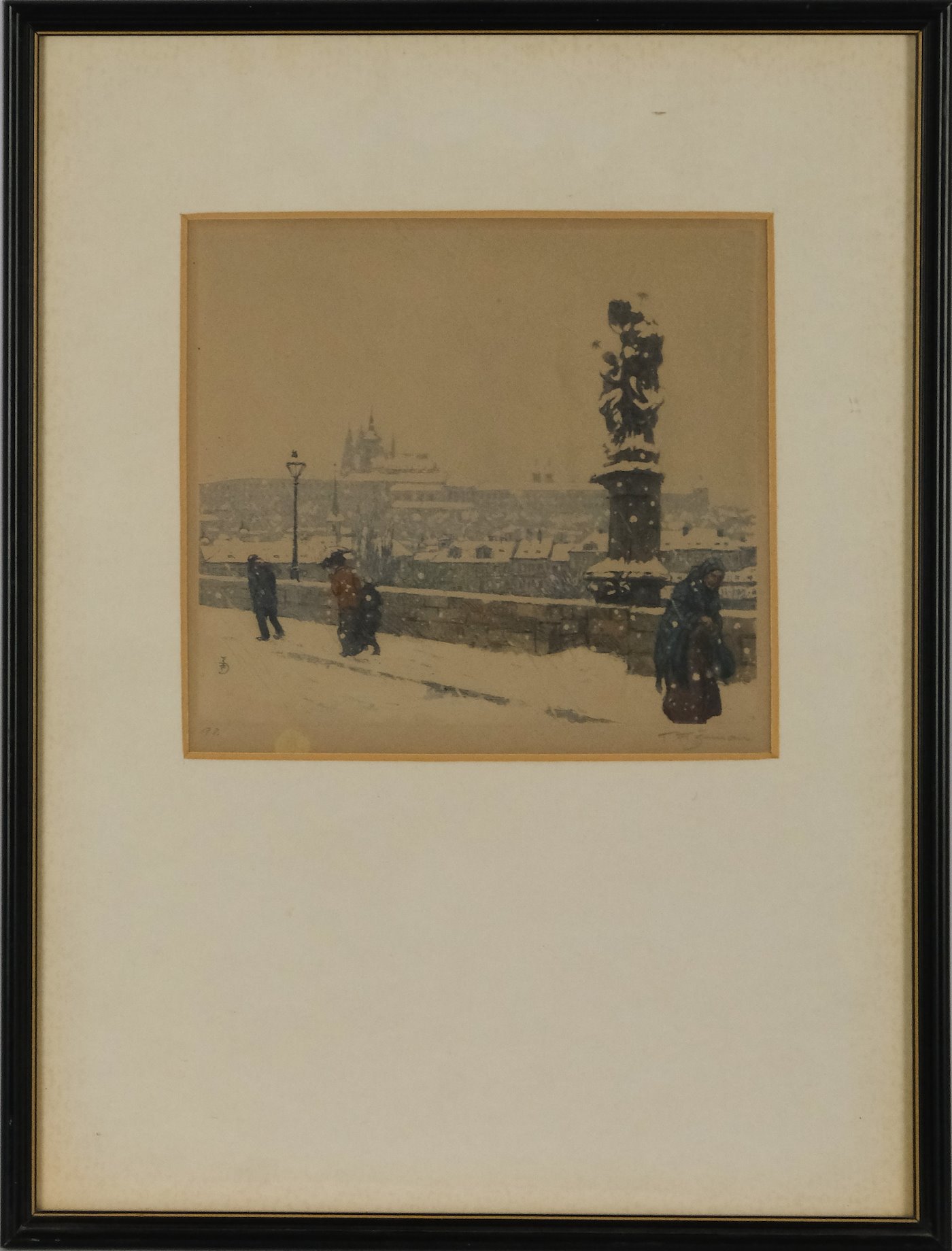 František Šimon Tavík - Zima na Karlově mostě