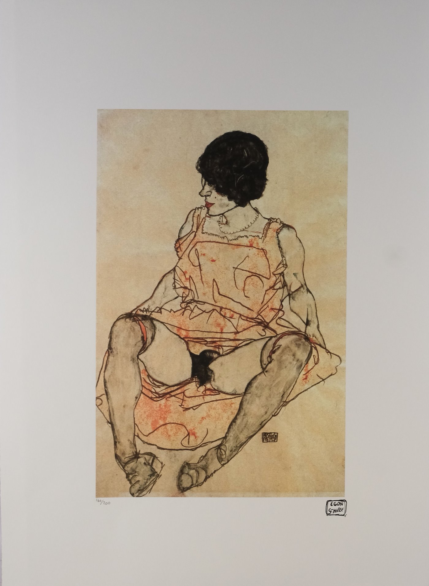 Egon Schiele - Sitting Nude