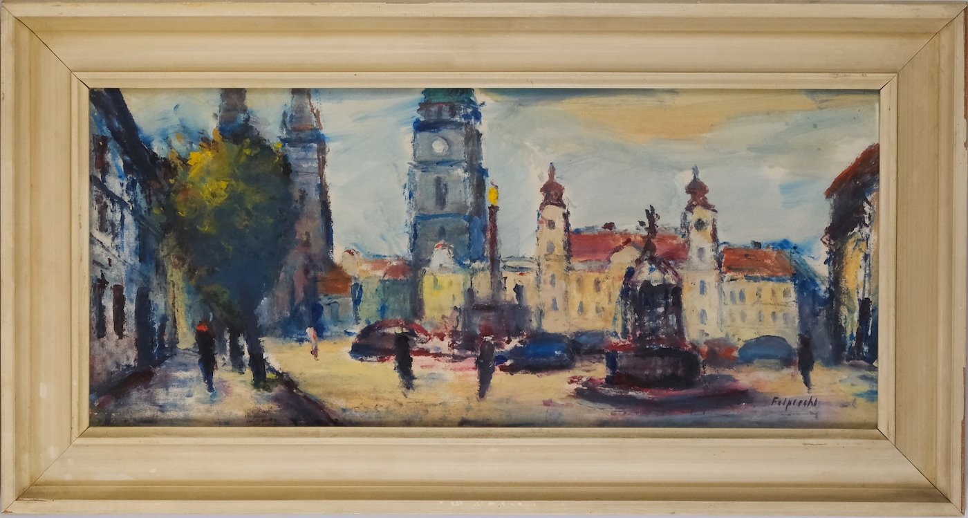 Arnošt Folprecht - Žižkovo náměstí v Hradci Králové
