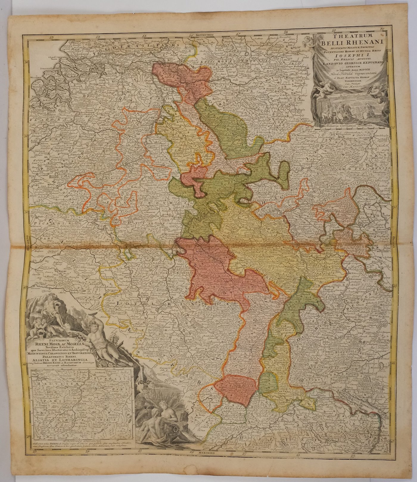 Johann Baptista Homann - Konvolut 3 map ze začátku 18. století