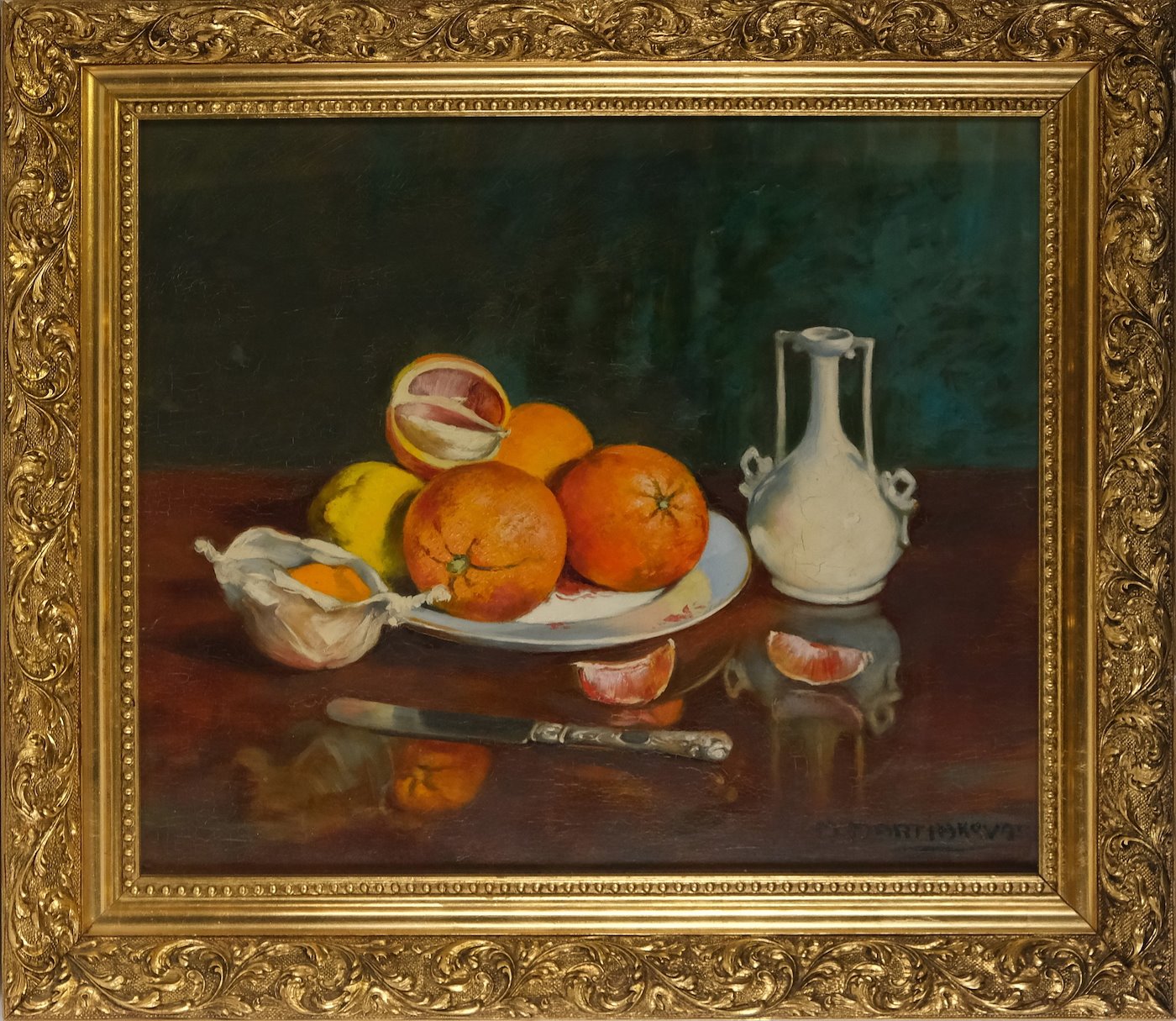 Marie Martínková - Zátiší s pomeranči a citrusem