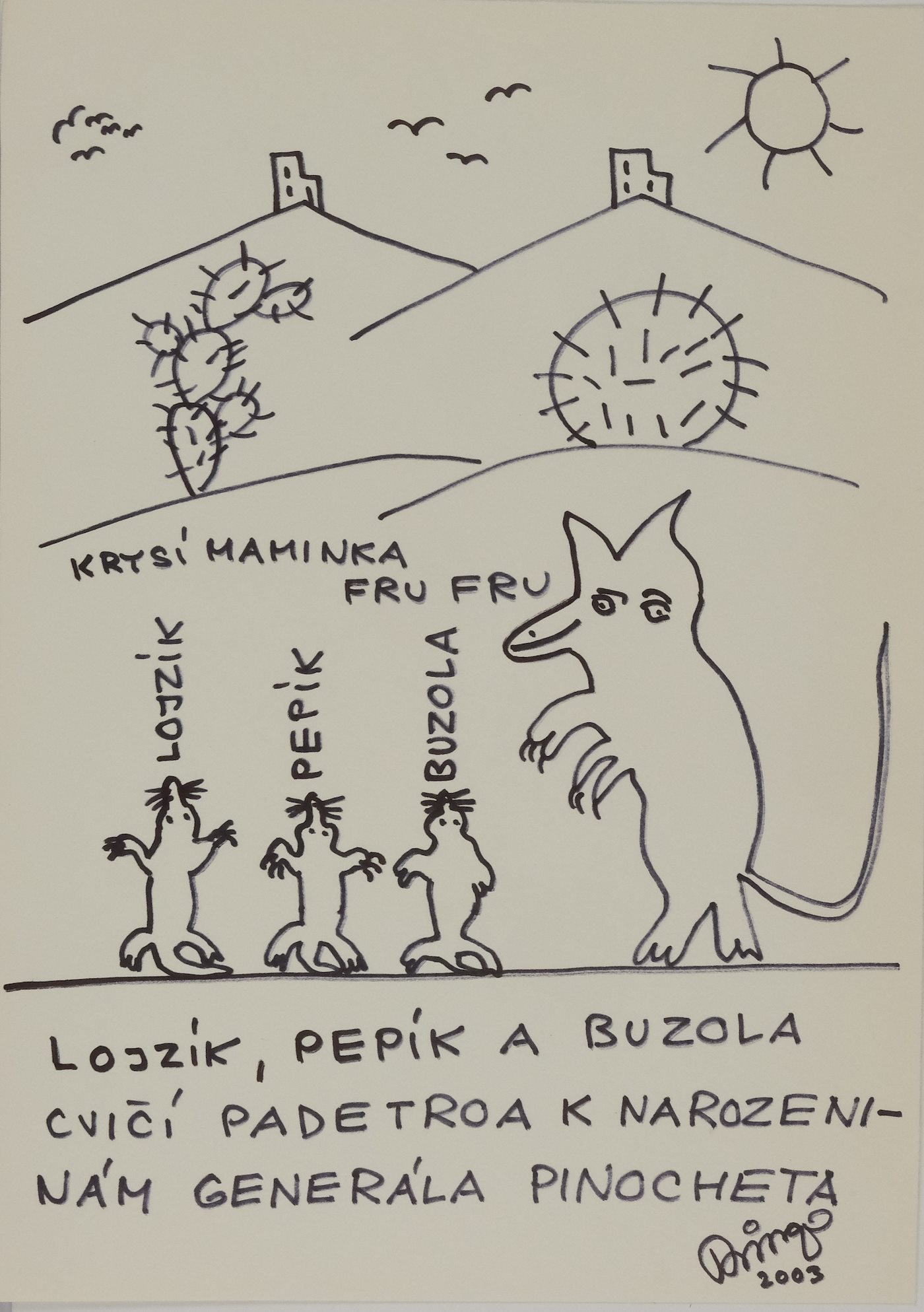 František Ringo Čech - Originál ilustrace knihy "Cucurucuců" (13)