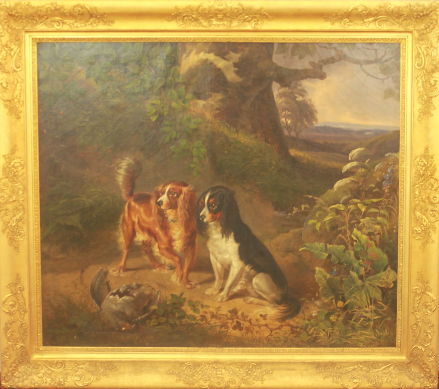 Matthias Johann Ranftl - Dva lovečtí psi v krajině