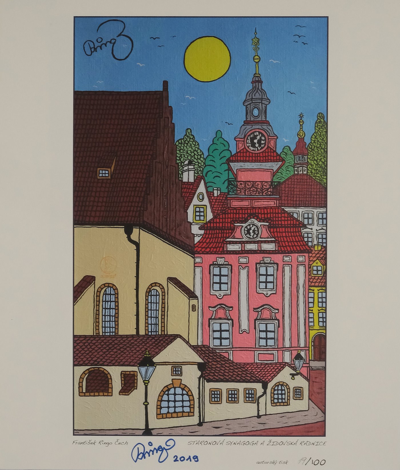 František Ringo Čech - Staronová Synagoga a Židovská radnice
