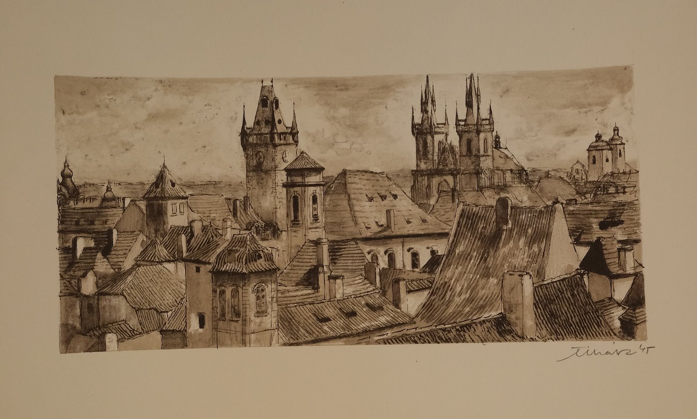 František Čihák - Konvolut 7 litografií - Praha