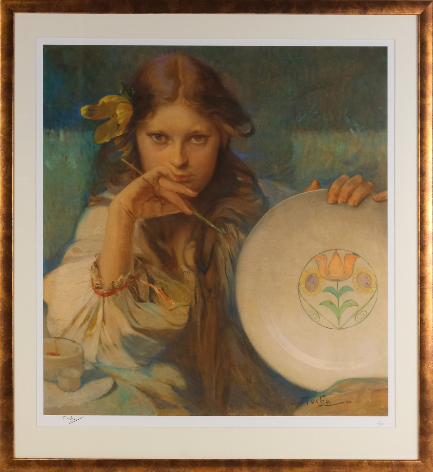 Alfons Mucha - Girl with a Plate a folk Motiv