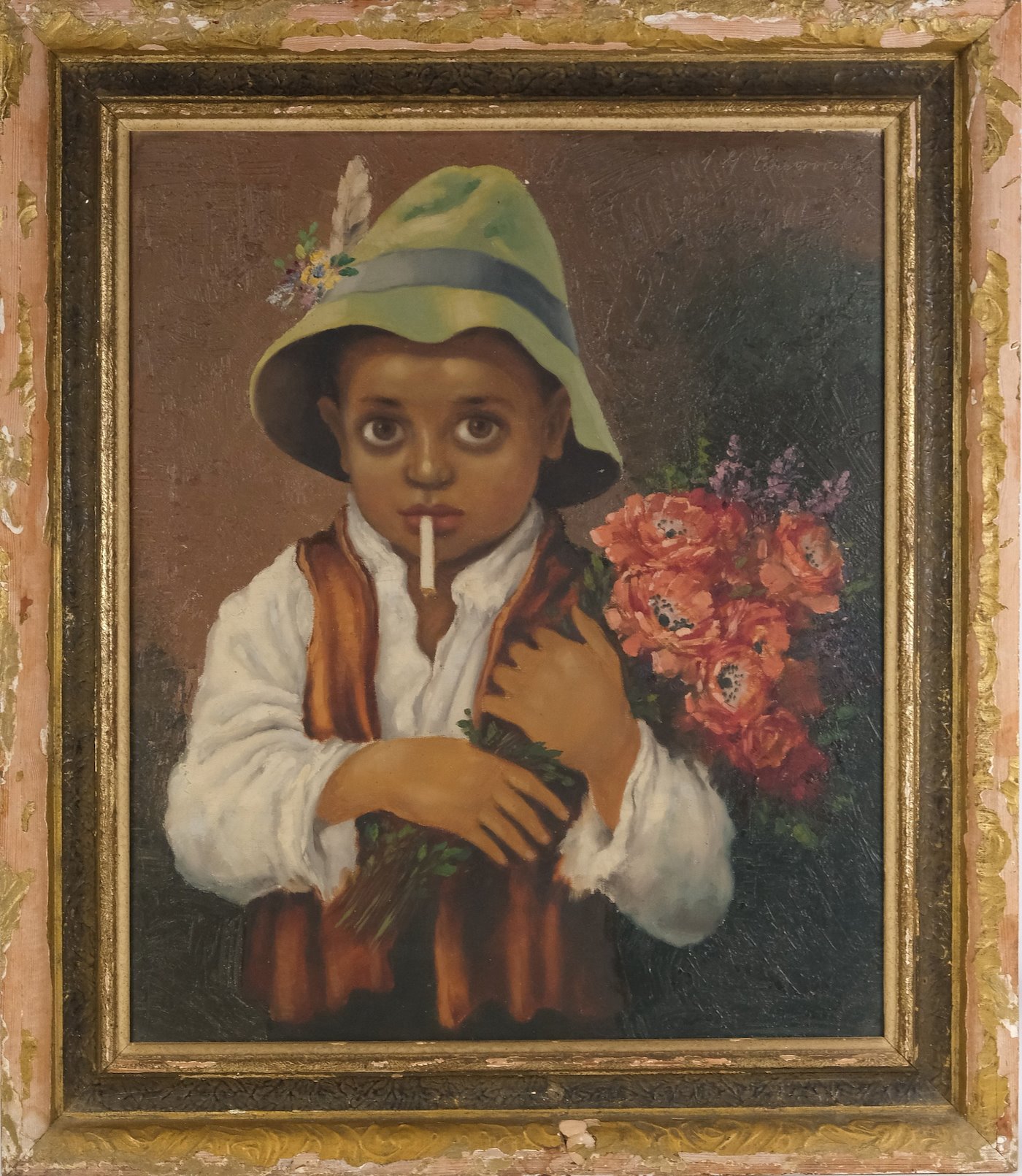 Josef M. Černovický - Chlapec s květy a cigaretou