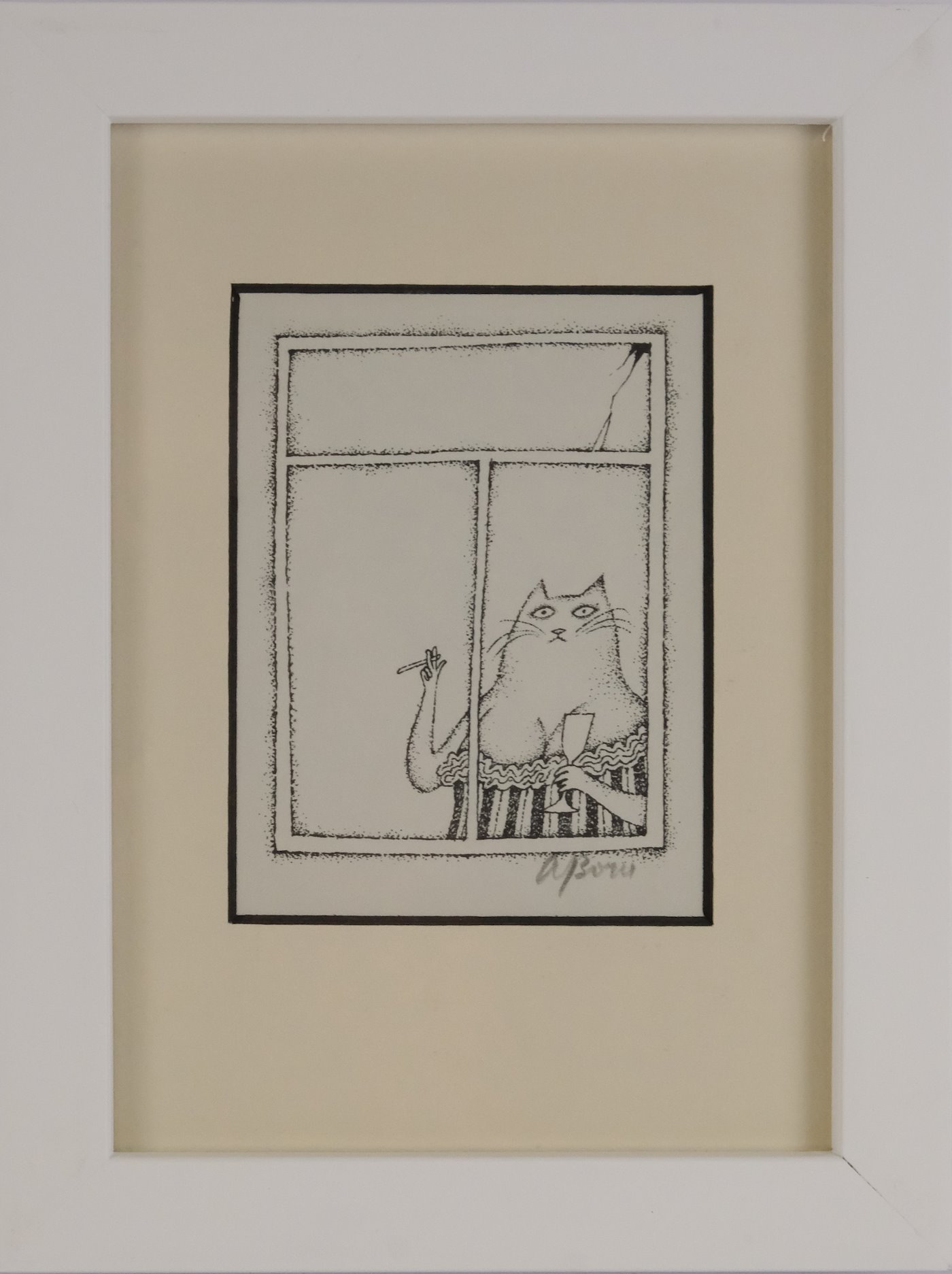 Adolf Born - Kočičí máma u okna