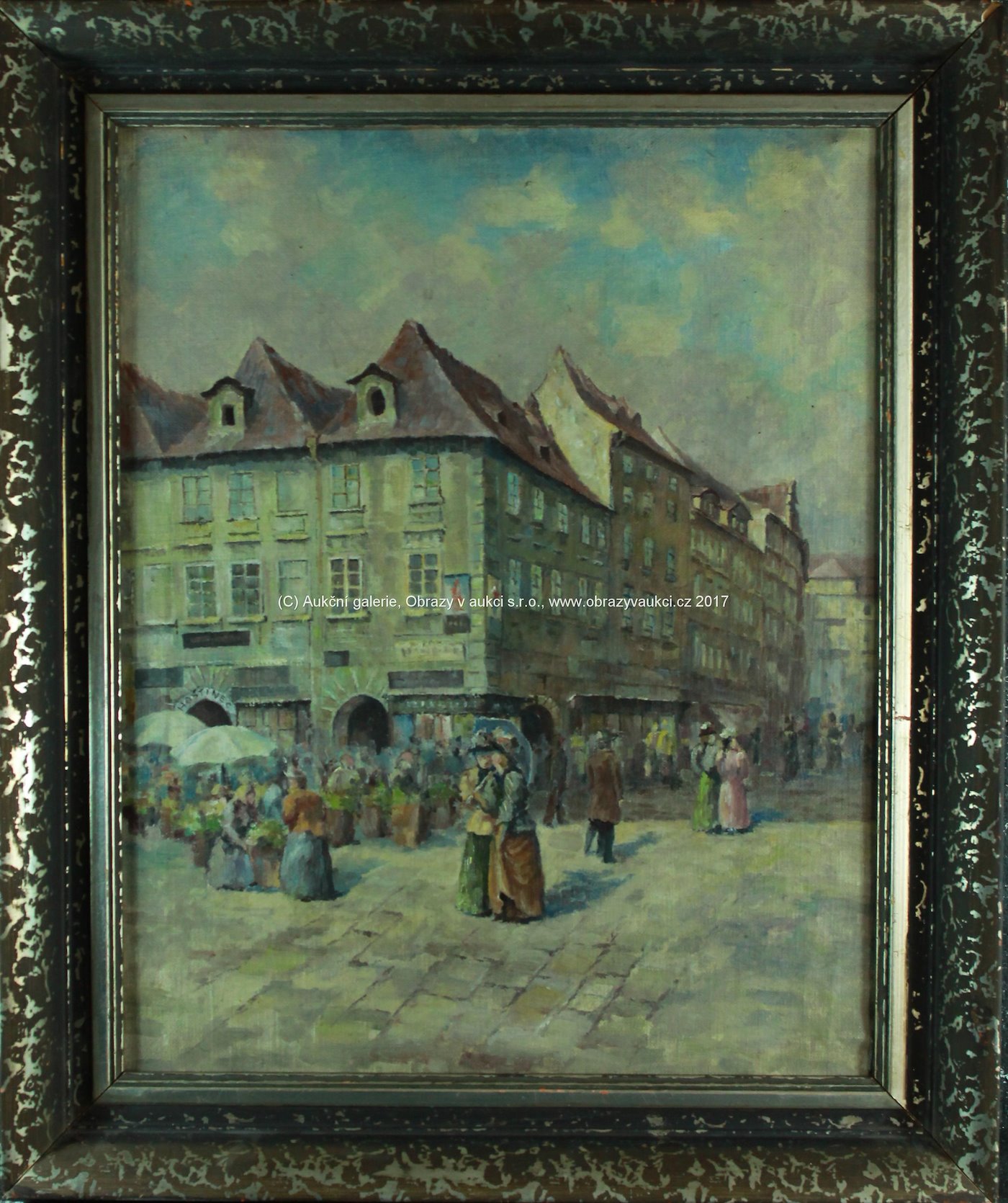 český malíř kolem roku 1900 - Staropražský trh